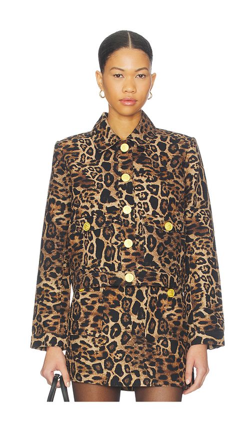 L'AGENCE Nyx Crop Jacket in Brown. 0. Also
