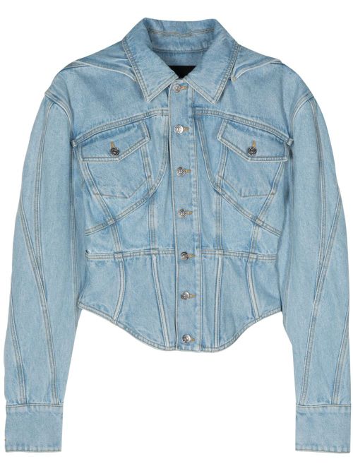 Hooded denim jacket - Blue