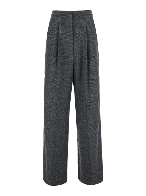 Wool Pleated Trousers — Gray