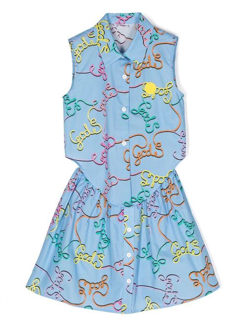 All-over logo-print set - Blue