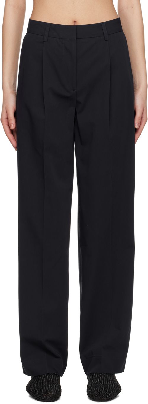 TOTEME Navy Slanted Pocket Trousers