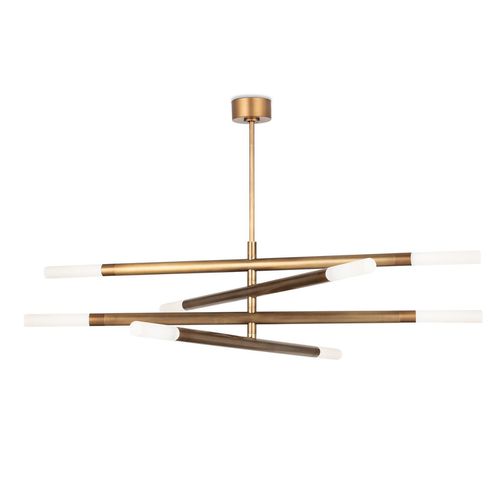 Natural Brass Chandelier from the Wick Collection