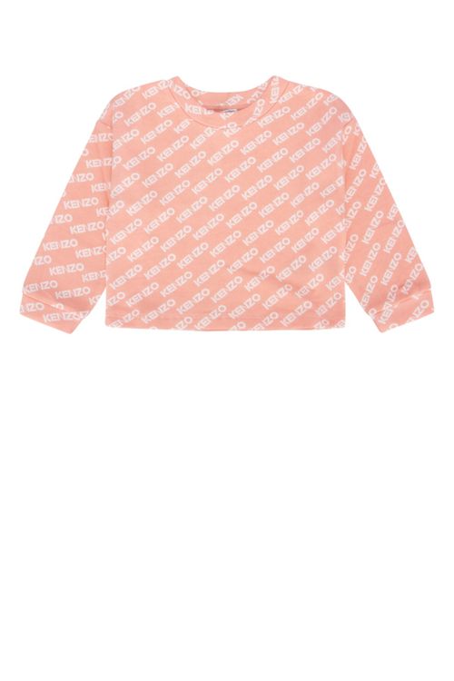 Logo-Embroidered Cotton Sweatshirt — Pink