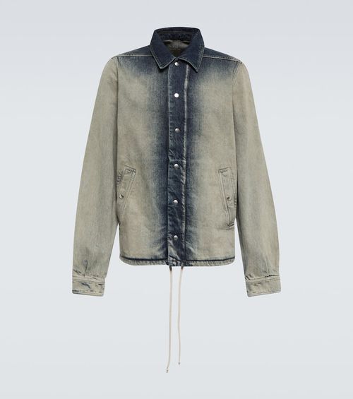 Faded denim shirt jacket