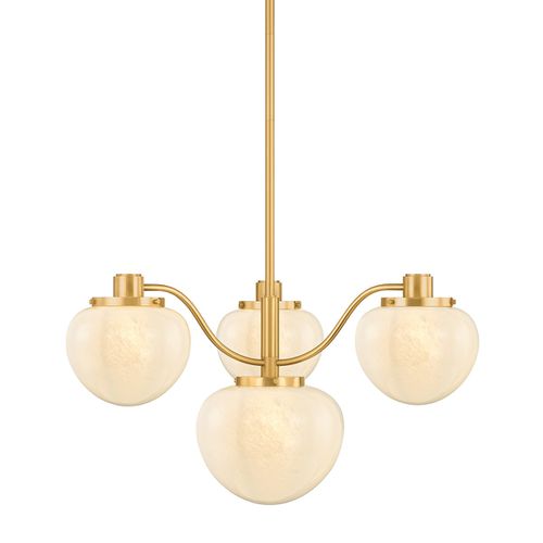 Aged Brass Chandelier from the Kristen Collection