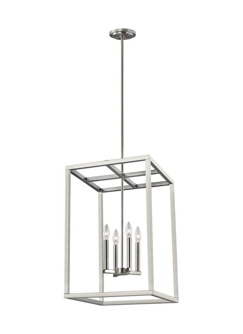 Moffet Street 4-Light Foyer Light in Brushed Nicke