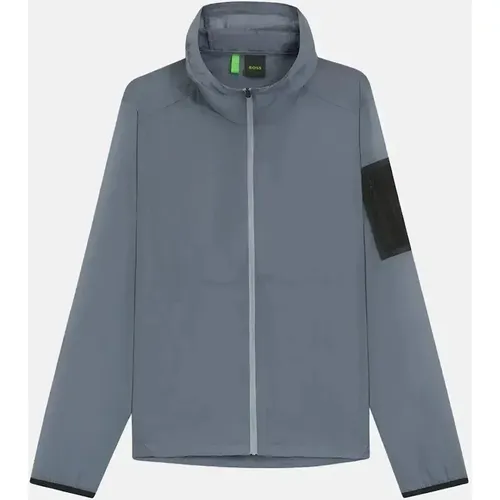Men's BOSS MENS AIRYNIX LIGHTWEIGHT WATER REPELLENT JACKET GREY - : 40/Regular
