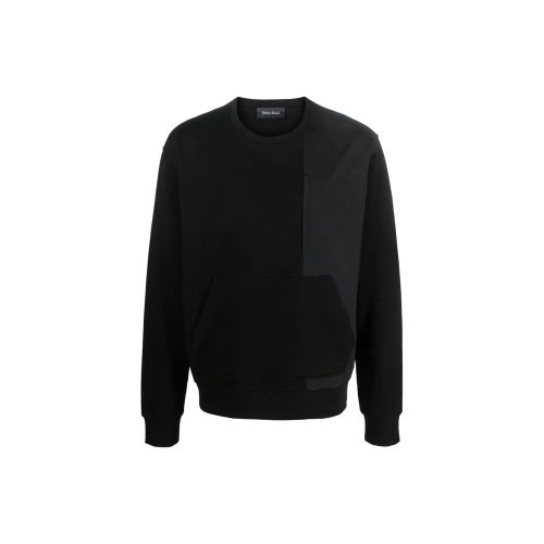 Cotton Crew-Neck Sweatshirt — Black