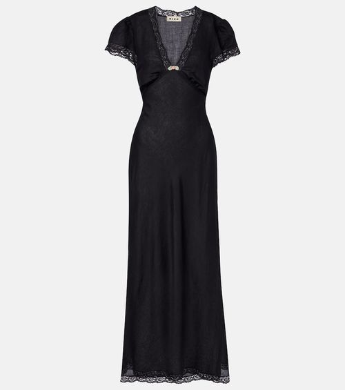 Clarice lace-trimmed midi dress