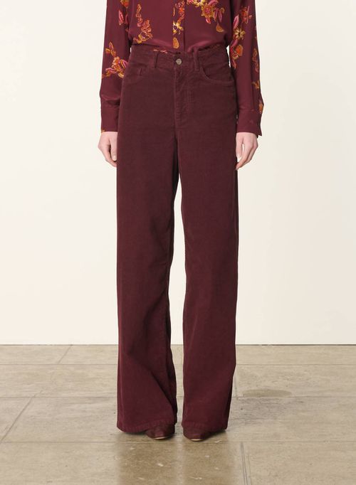 Bilbao Straight Leg Pant In Bordeaux