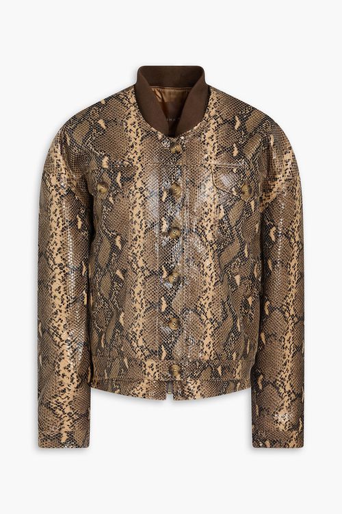 Wells snake-effect bomber jacket - Animal print - XS