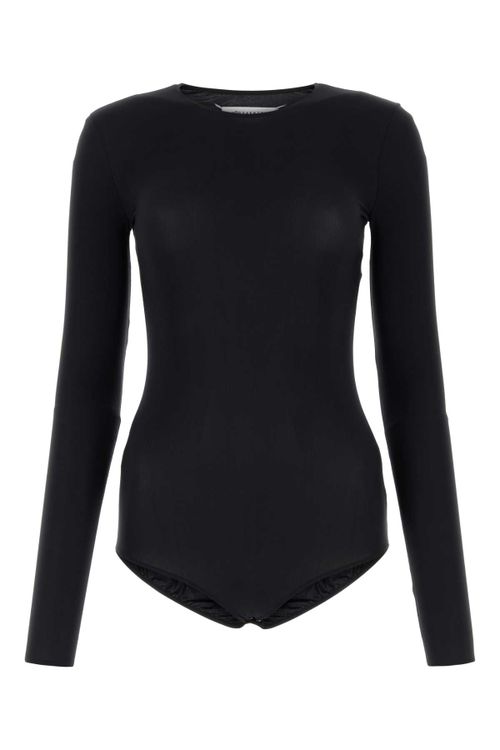 Nylon Elastane Bodysuit — Black