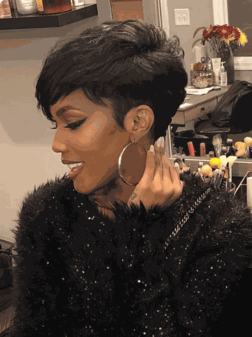 UNice Short Pixie Cut Human Hair Glueless Wig With Full Bang