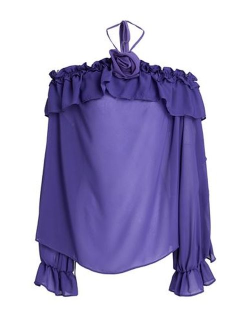 Woman Top Purple Size 8 Viscose, Nylon, Polyester