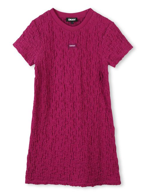 Waffle-effect dress - Pink