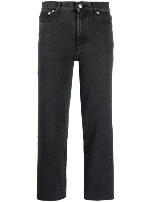 Mid-rise cropped jeans - Black