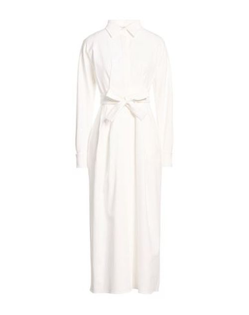Woman Maxi dress White Size 4 Cotton, Elastane