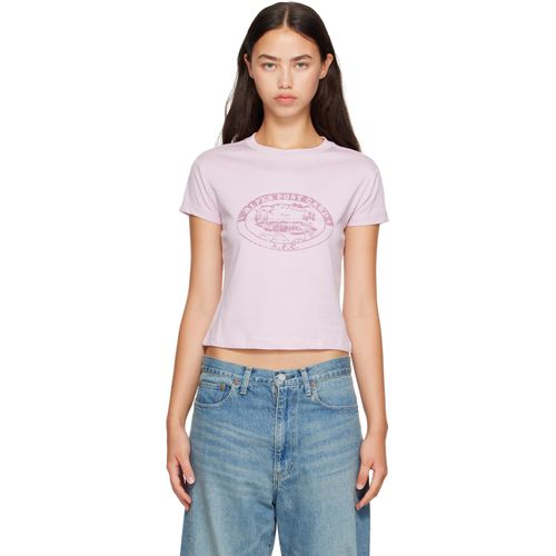 Pink Vintage Camping Logo T-shirt