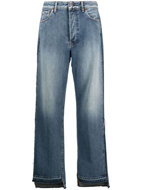 Mid-rise wide-leg jeans - Blue
