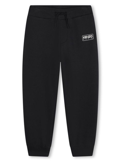 Logo-print cotton track pants - Black