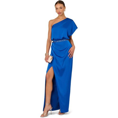 Adrianna Papell Women's Stretch Satin Long Dress in Blue
