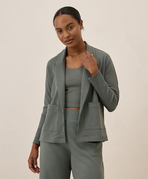 Women's Castor Green Airplane Relaxed Blazer