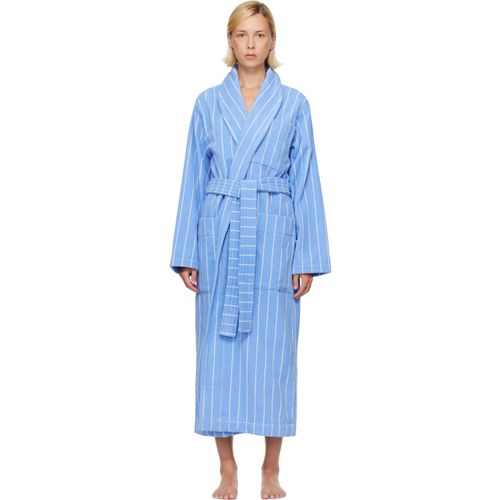 Blue & White Terry Classic Bathrobe