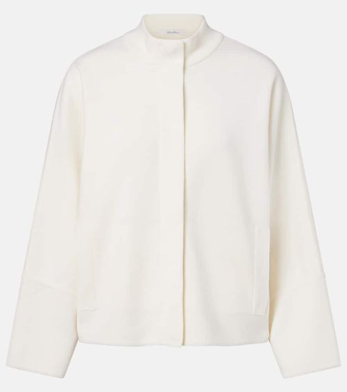 Wool zip-up cardigan