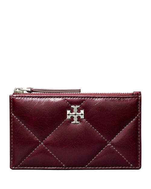 Kira Quilted Distressed Leather Card Case