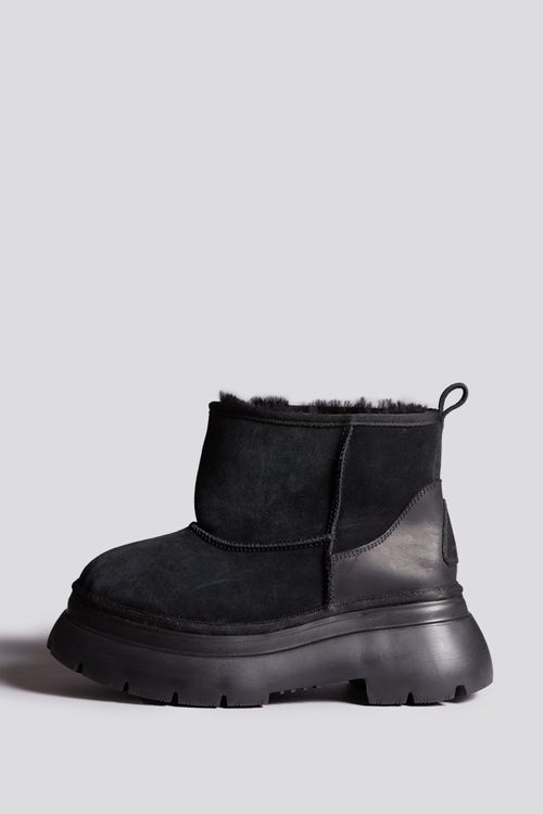 R13 Chunky Shearling Boot - Black