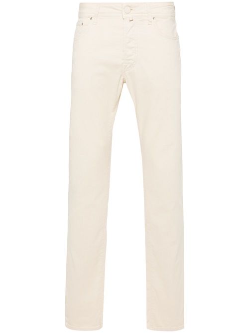 Mid-rise slim-fit jeans - Neutrals