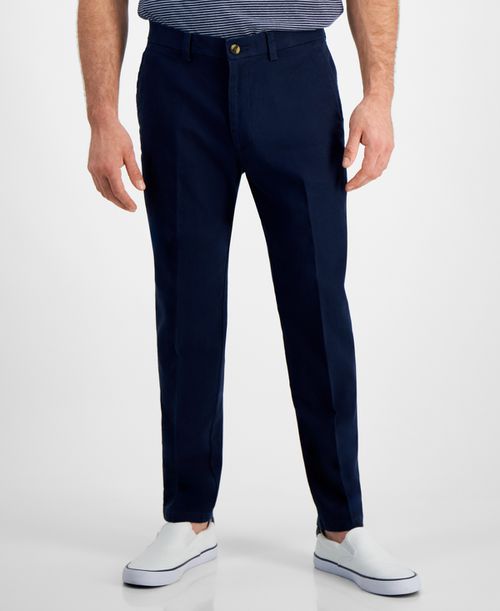 Kenneth Cole Reaction | Men's Slim-Fit Linen Pants - Navy | Realry