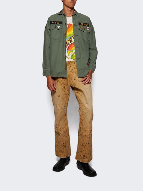 Guns N Roses Shirt Faded Army