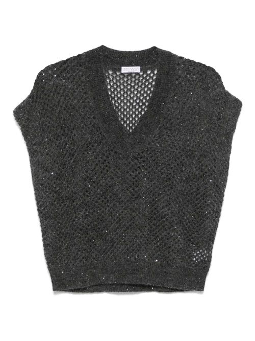 V-neck top - Grey