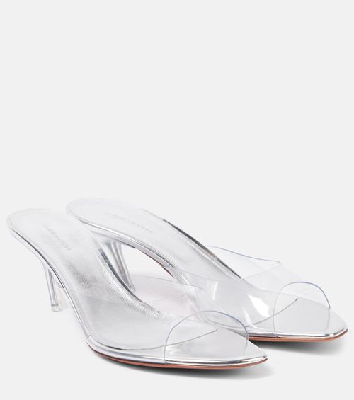 Amina Muaddi Alexa Glass 60 PVC mules
