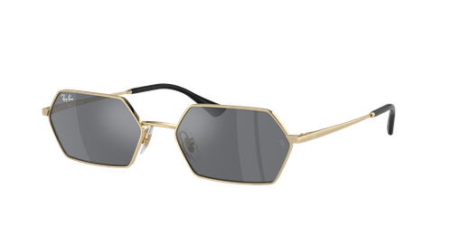 Ray-Ban Unisex Sunglass RB3728 Yevi Bio-Based -  Frame color: Gunmetal, Lens color: Pink