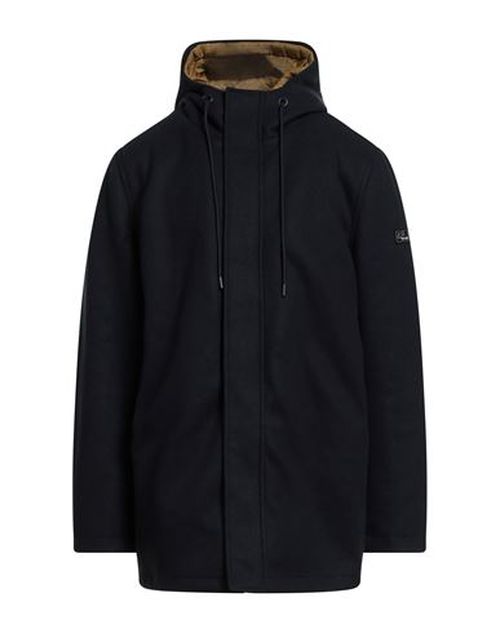 Jeans Man Coat Navy Size 3XL Polyester, Viscose, Wool