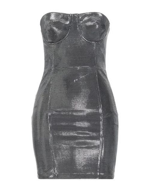 Edizione Limitata Woman Mini dress Silver Size 4 Polyester, Elastane