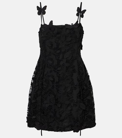Embroidered lace minidress