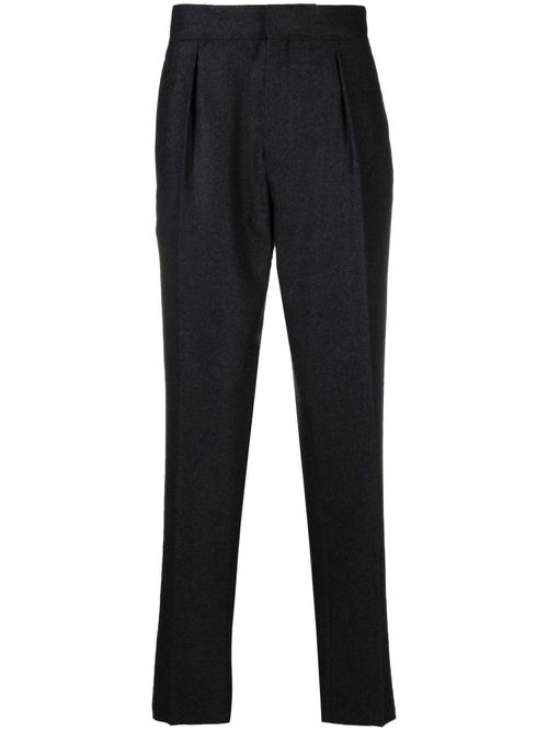 Felted tapered-leg trousers - Grey