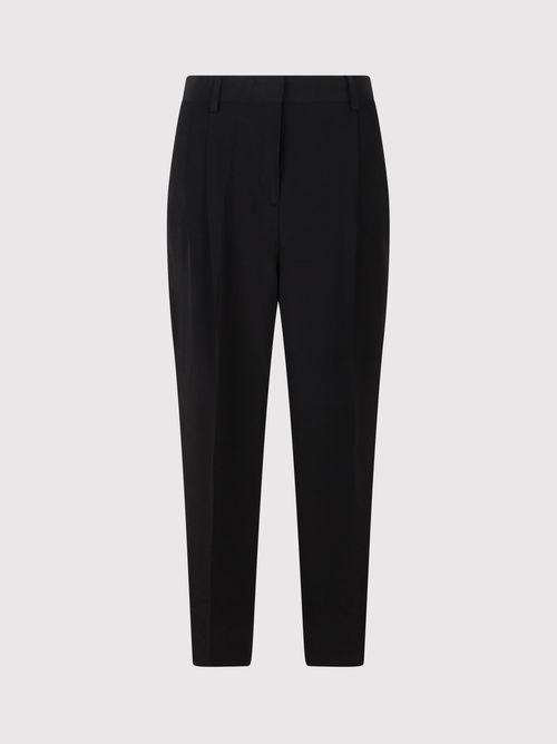 Double-pleat Straight Trousers