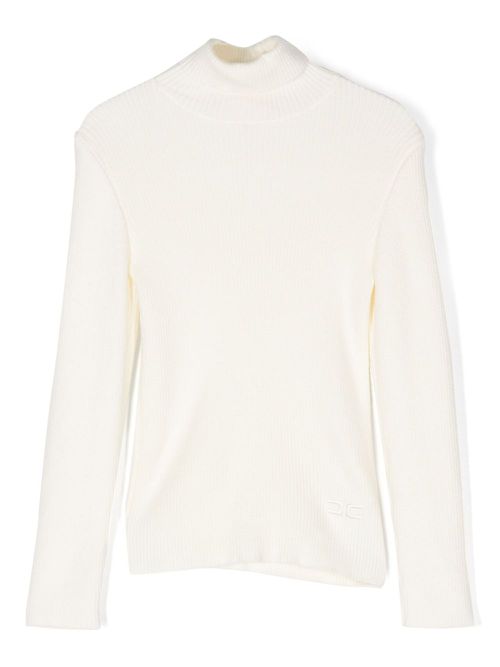 Logo-embroidered sweater - Neutrals