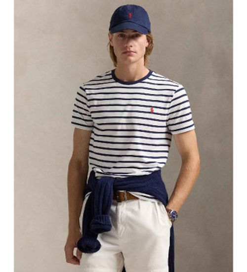Polo Ralph Lauren for man. 710938134004 White striped T-shirt (S), Blue, Casual, Cotton, Short sleeve