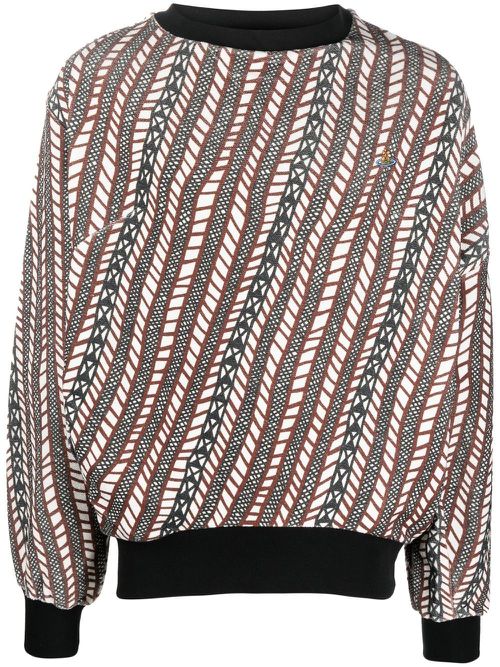 Druken organic cotton sweatshirt - White