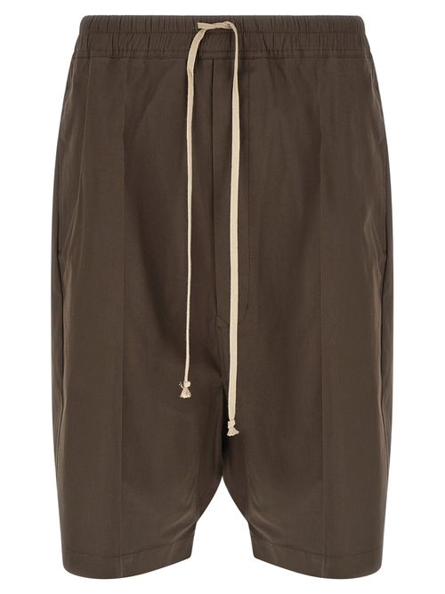 Cotton Poplin Bermuda Shorts — Brown