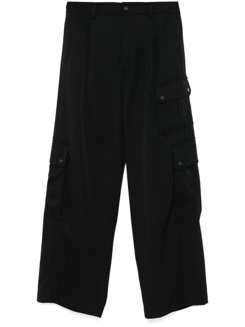 Wide-leg cargo pants - Black