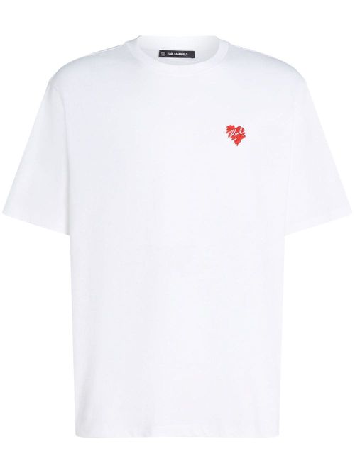 Heart-motif shirt - White