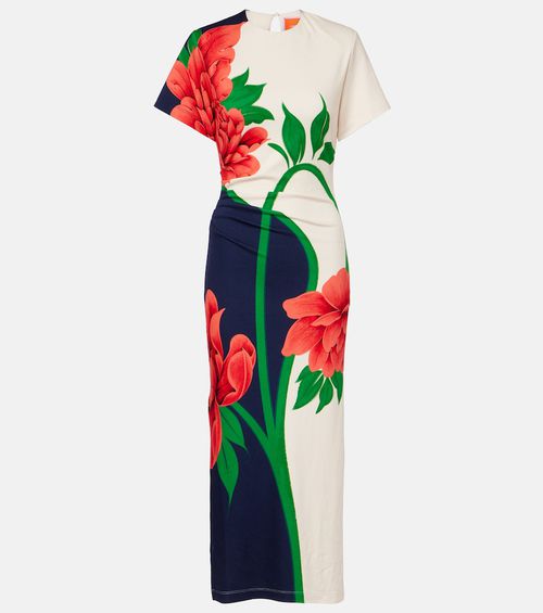 Lela floral jersey maxi dress