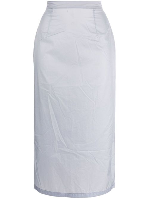 Zip-up midi skirt - Blue