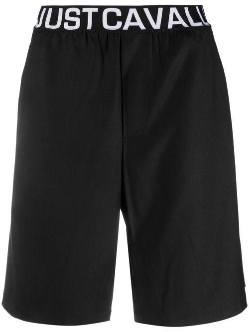 Logo-print shorts - Black
